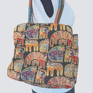 Vintage 90's Laurel Burch Tapestry Bag